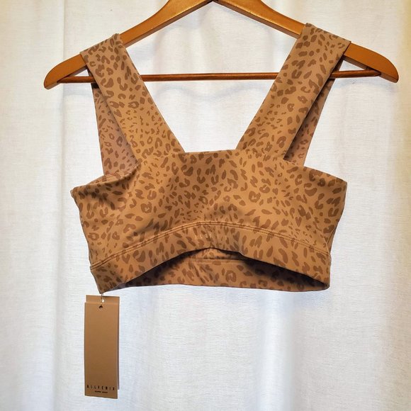 ALLFENIX Women’s Cheetah Dark Stone Sports Bra in Sand Color - (Size M) - Picture 2 of 12